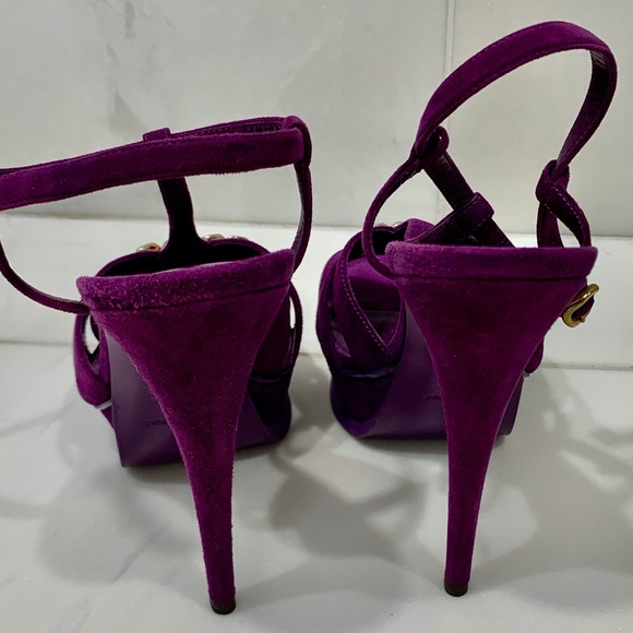 YSL Yves Saint Laurent Tribute Heels in Purple 40 - Picture 5 of 7